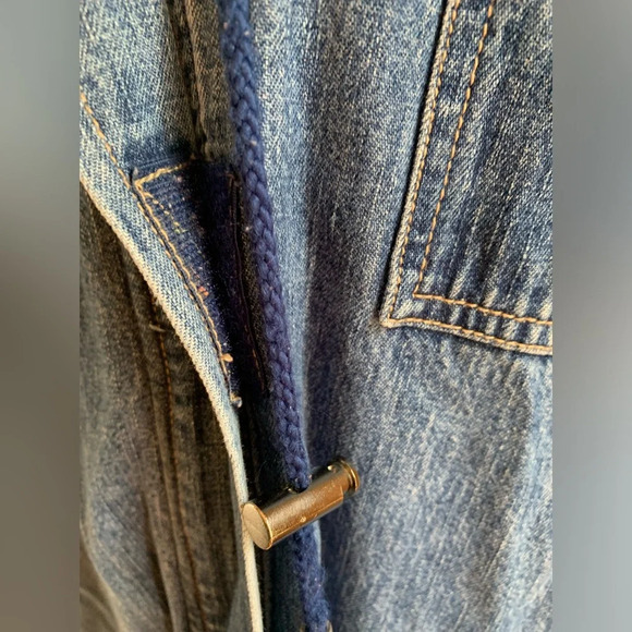 Vintage L.A. Blues Oversized Denim Jacket W/Hood Size 30/32w 90’s barn utility - Picture 10 of 12